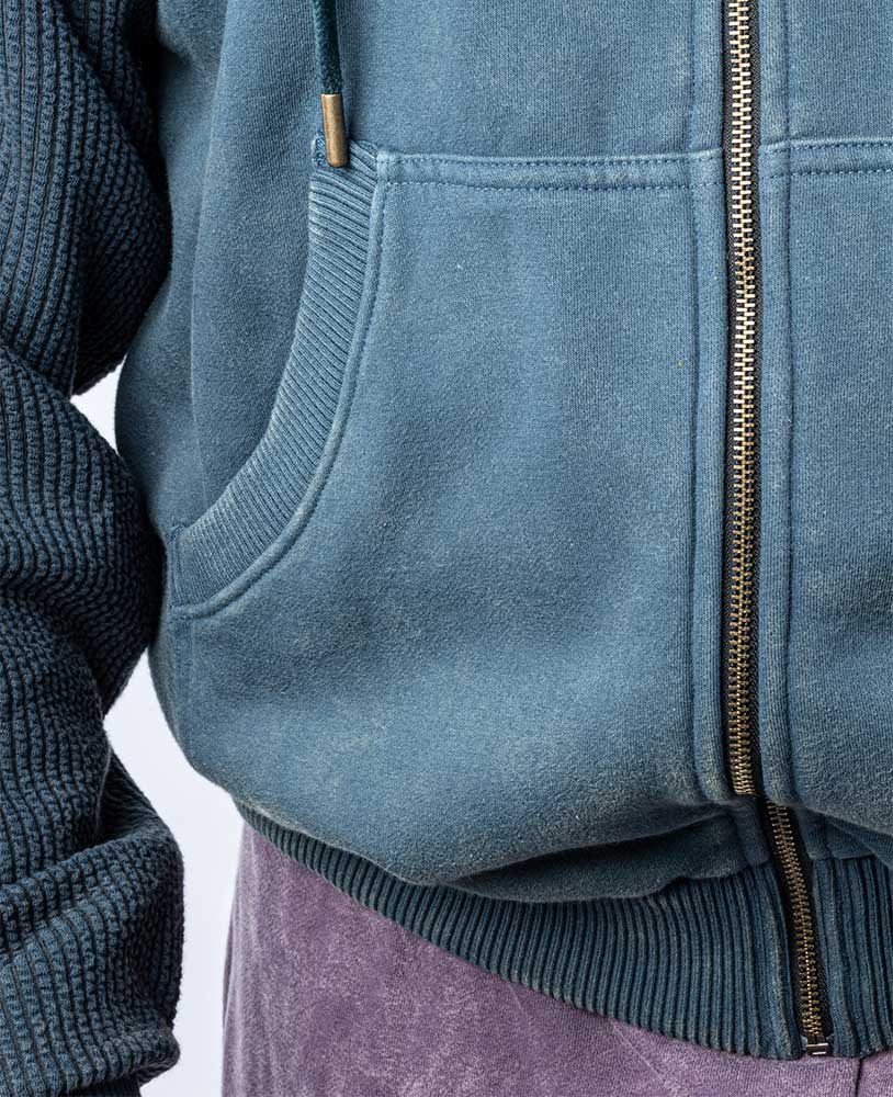 Heavy Zip Hoodie Devils Stonewashed Bostomix Fleece - Legal PowerHoodie